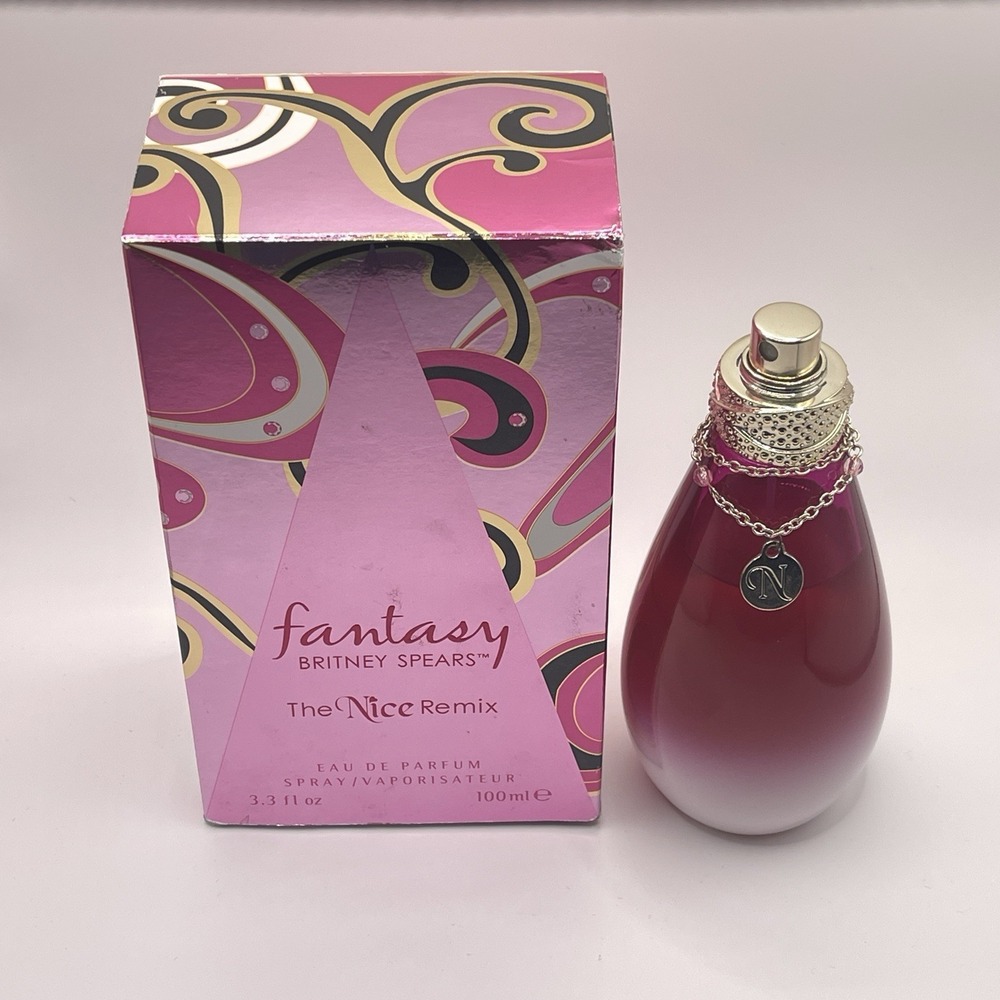 Fantasy The Nice Remix Britney Spears 3.3oz EDP Spray NEW No Cap Damaged Box